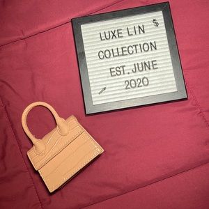 Beige “KROKODILE” Mini Bag